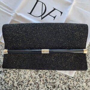NWT-Diane Von Furstenberg Glitter Leather Envelope Clutch ✨(#62)